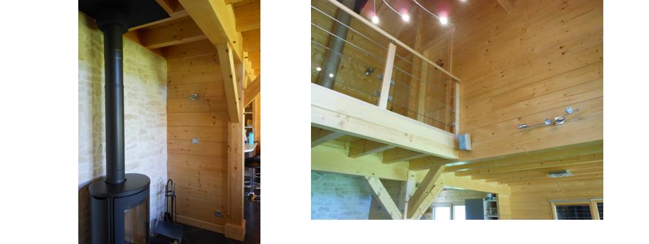 Finition mur interieur chalet