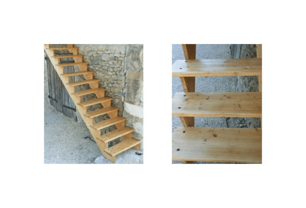 Entretien d&rsquo;un escalier extérieur en sapin