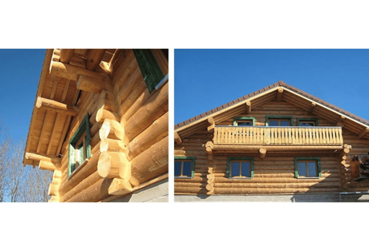 Un chalet en fuste avant après huilage du bois