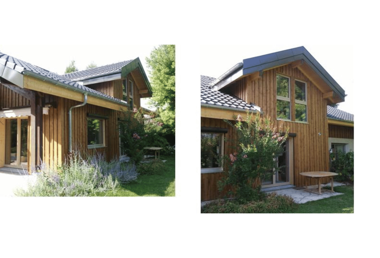 Transformation d'une maison crépie en bardage bois