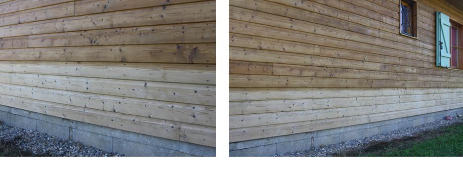Bois avec et sans saturateur