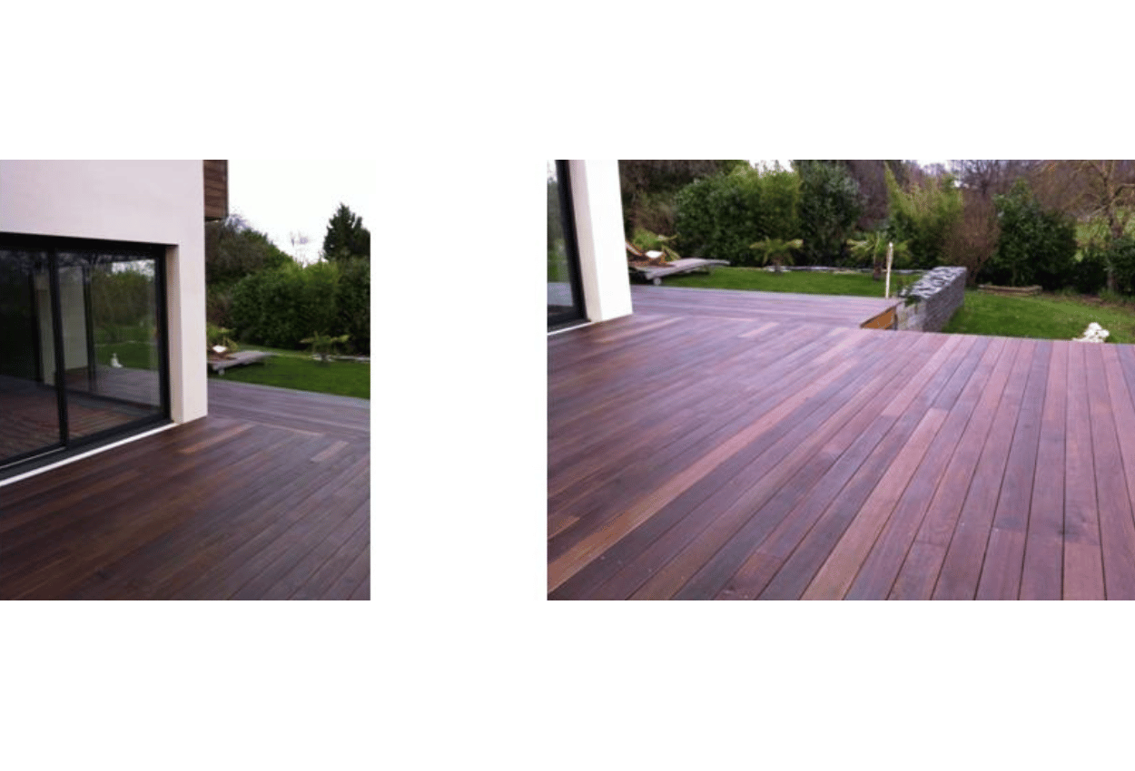Entretien d'une terrasse en bois exotique
