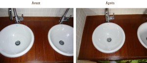 Huile naturelle sur Teck de salle de bain