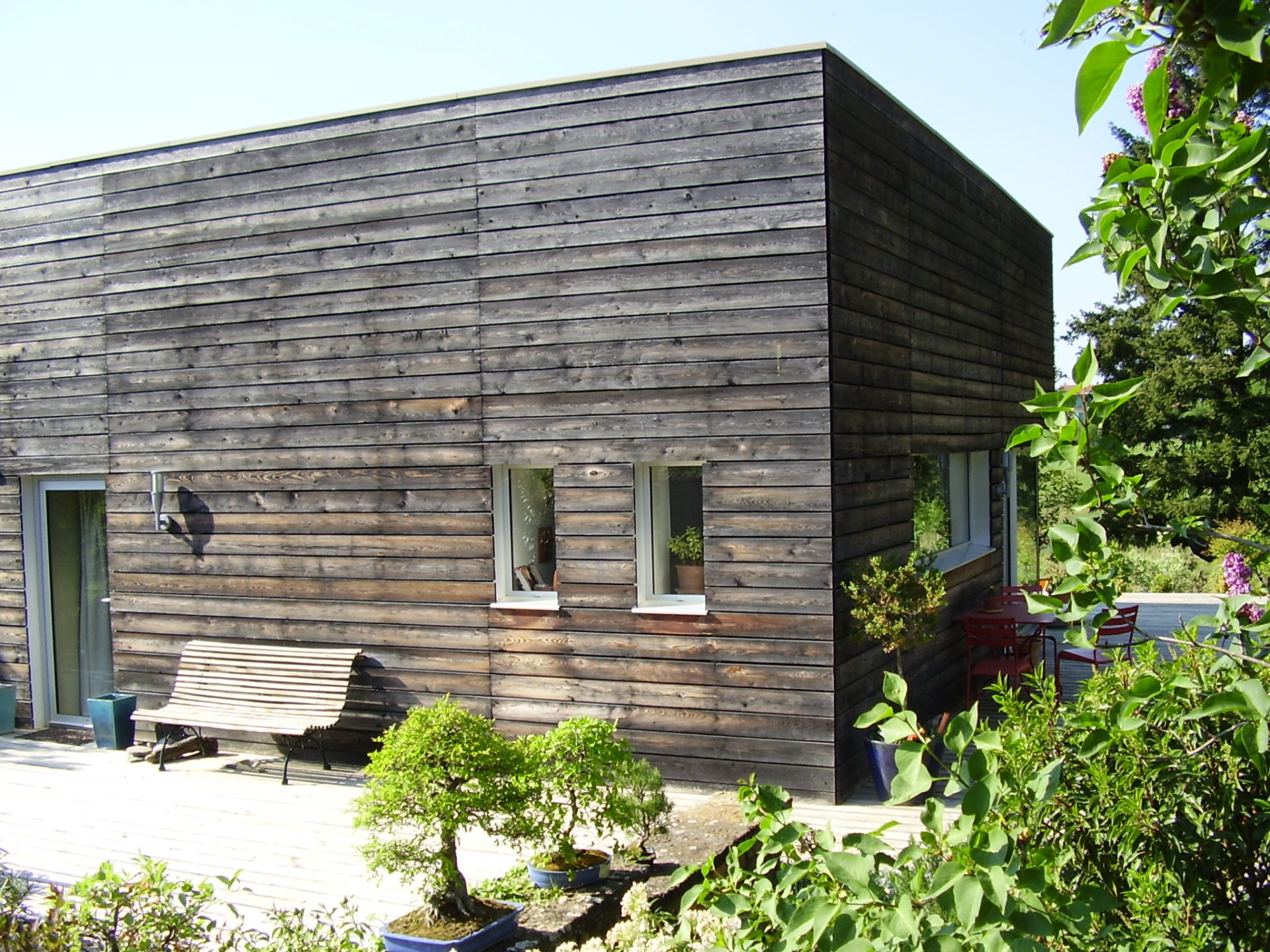 maison en bois bardage mélèze avant sa rénovation