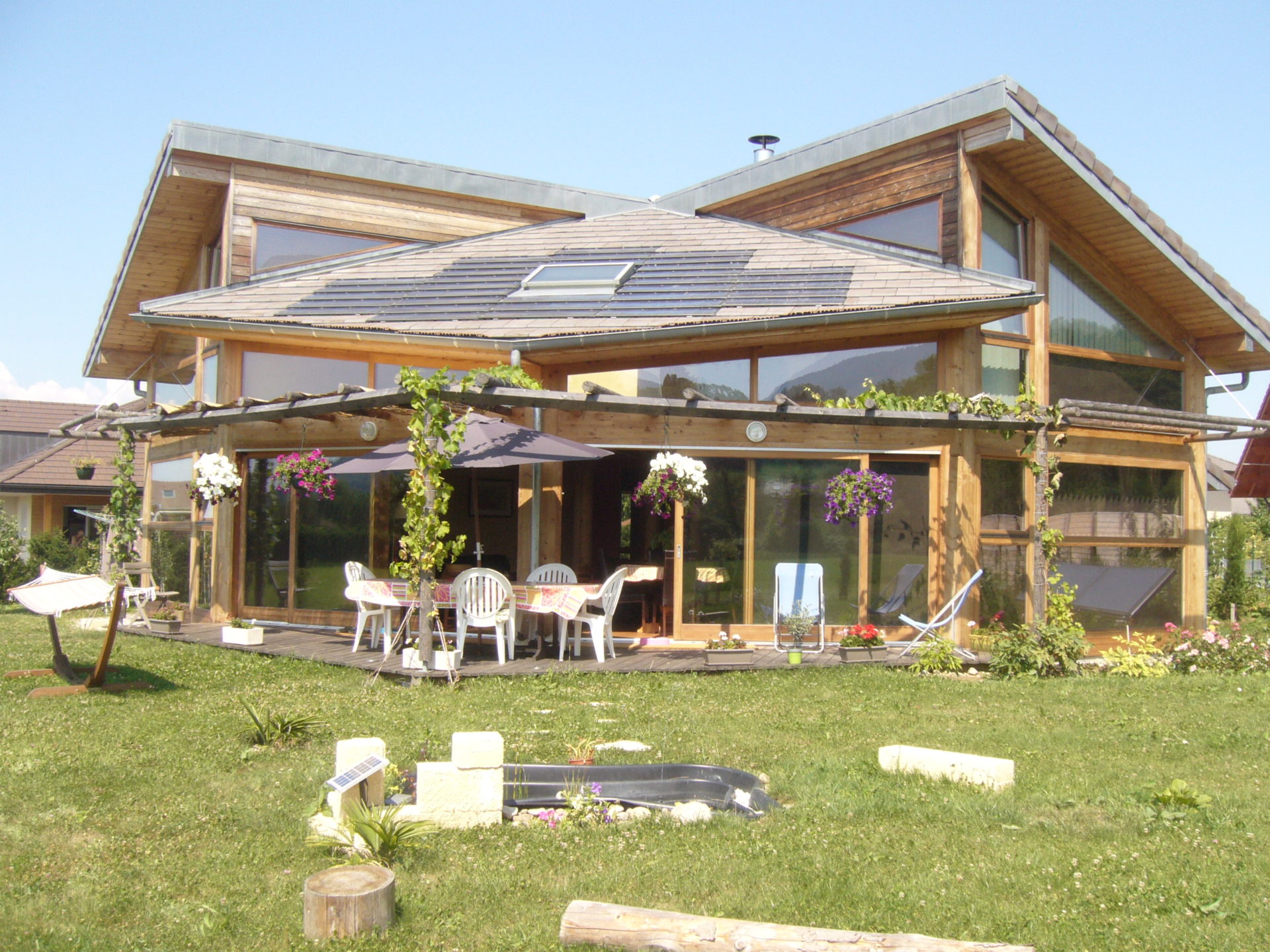 maison en bois bioclimatique