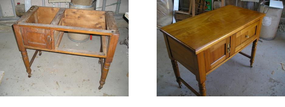 meuble ancien en bois traité et rénové