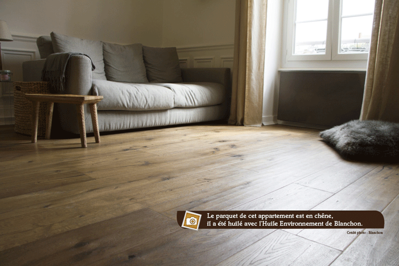 parquet huilé dans un appartement