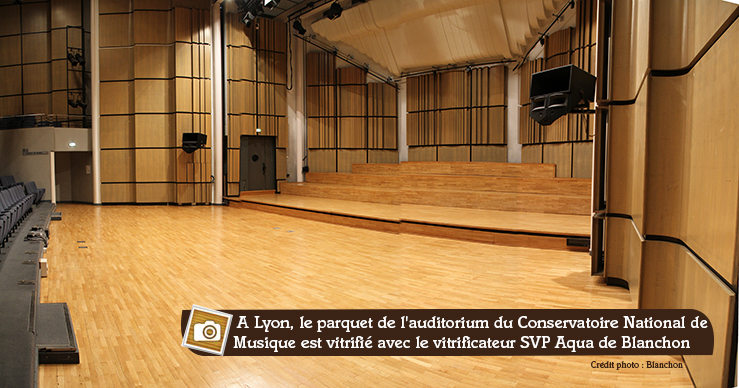Parquet vtrifié de l'auditorium du Conservatoire National de Musique de Lyon