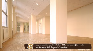 parquet vitrifié d'un hôpital