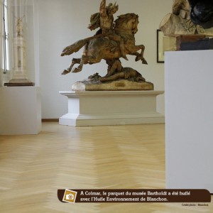 parquet huilé dans un musée