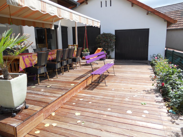 terrasse bois en ipé avec saturateur