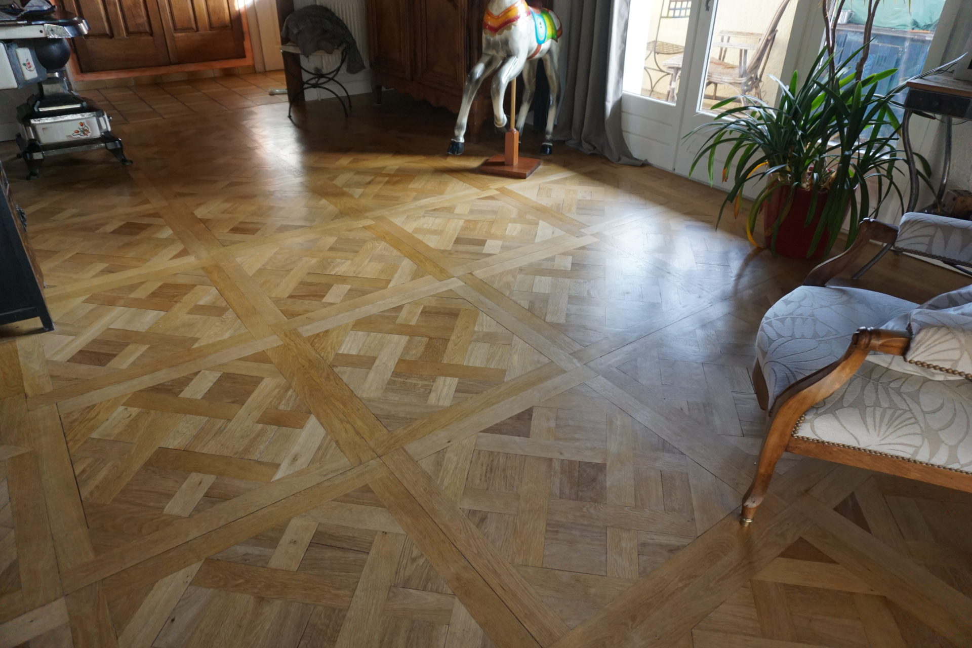 Parquet en bois vitrifié aspect ciré