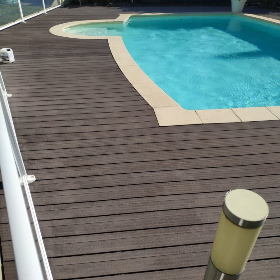 terrasse en bois composite avant rénovation